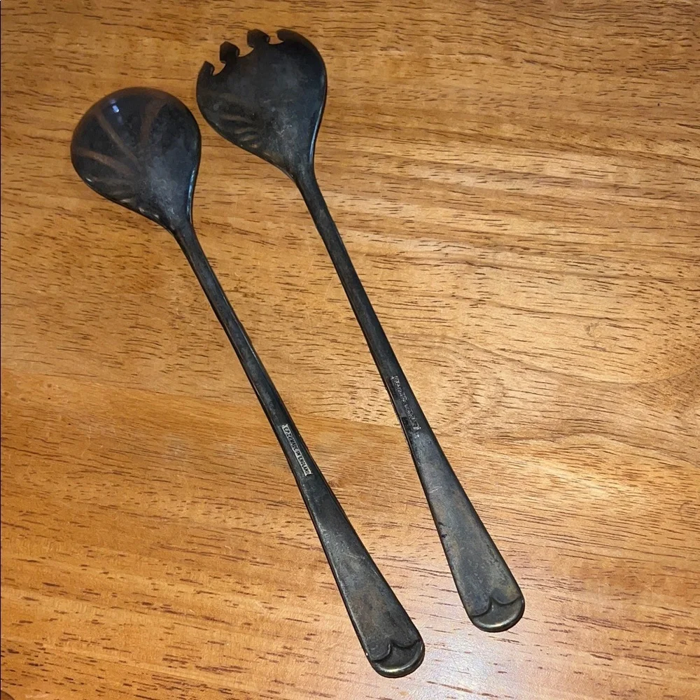 Classic EPZ Vintage England Silver Plated Salad Serving Set - 2-Piece